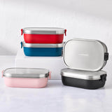 Le Creuset 'On The Go' Stainless Steel 900ml Rectangular Lunch Box - Cerise