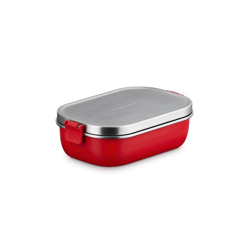 Le Creuset 'On The Go' Stainless Steel 900ml Rectangular Lunch Box - Cerise