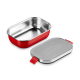 Le Creuset 'On The Go' Stainless Steel 900ml Rectangular Lunch Box - Cerise