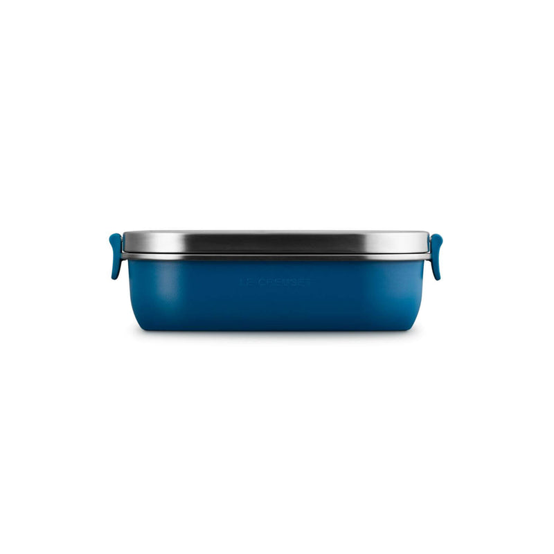 Le Creuset 'On The Go' Stainless Steel 900ml Rectangular Lunch Box - Deep Teal