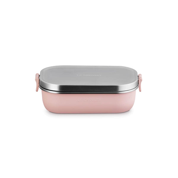 Le Creuset 'On The Go' Stainless Steel 900ml Rectangular Lunch Box - Shell Pink