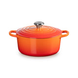 Le Creuset Signature Cast Iron 24cm Round Casserole - Volcanic