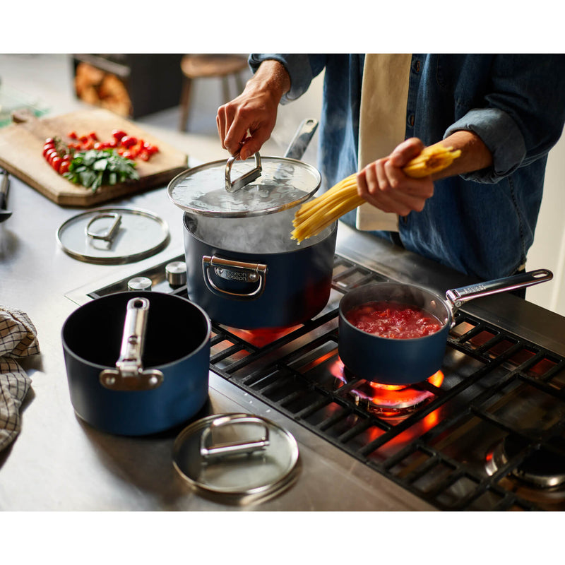 Joseph Joseph Space 15cm Non-Stick Folding Handle Saucepan & Lid - Midnight Blue