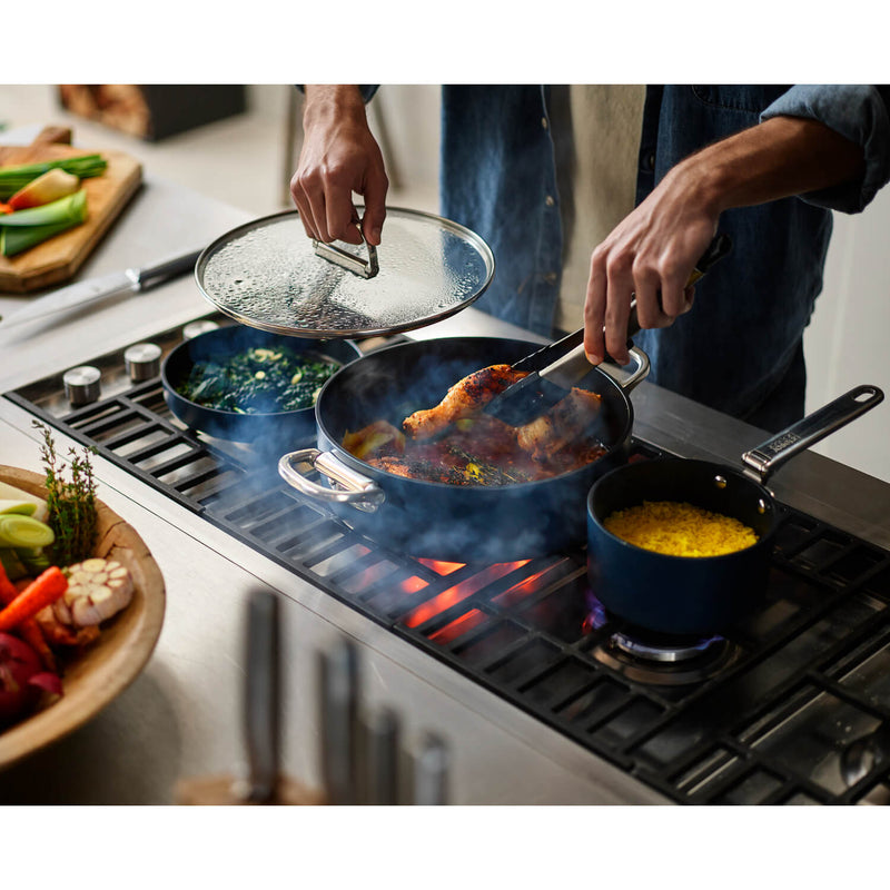 Joseph Joseph Space 19cm Non-Stick Folding Handle Saucepan & Lid - Midnight Blue