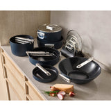 Joseph Joseph Space 2-Piece Non-Stick Folding Handle Frying Pan Set - Midnight Blue