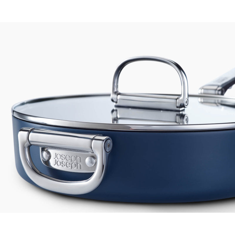 Joseph Joseph Space 28cm Non-Stick Folding Handle Saute Pan & Lid - Midnight Blue