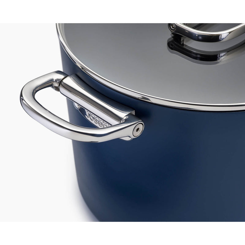 Joseph Joseph Space 25cm Non-Stick Folding Handle Stock Pot & Lid - Midnight Blue