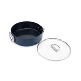 Joseph Joseph Space 28cm Non-Stick Folding Handle Shallow Casserole Pan - Midnight Blue