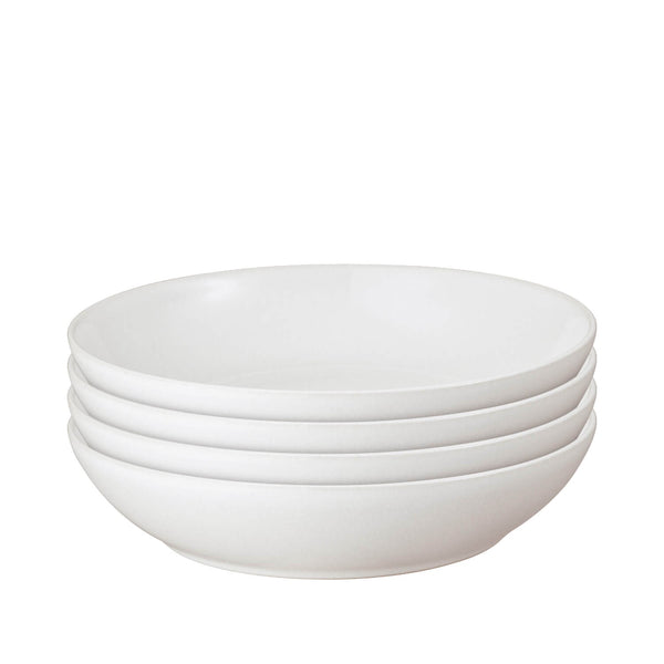 Denby Stoneware 4-Piece Pasta Bowls - Cotton White