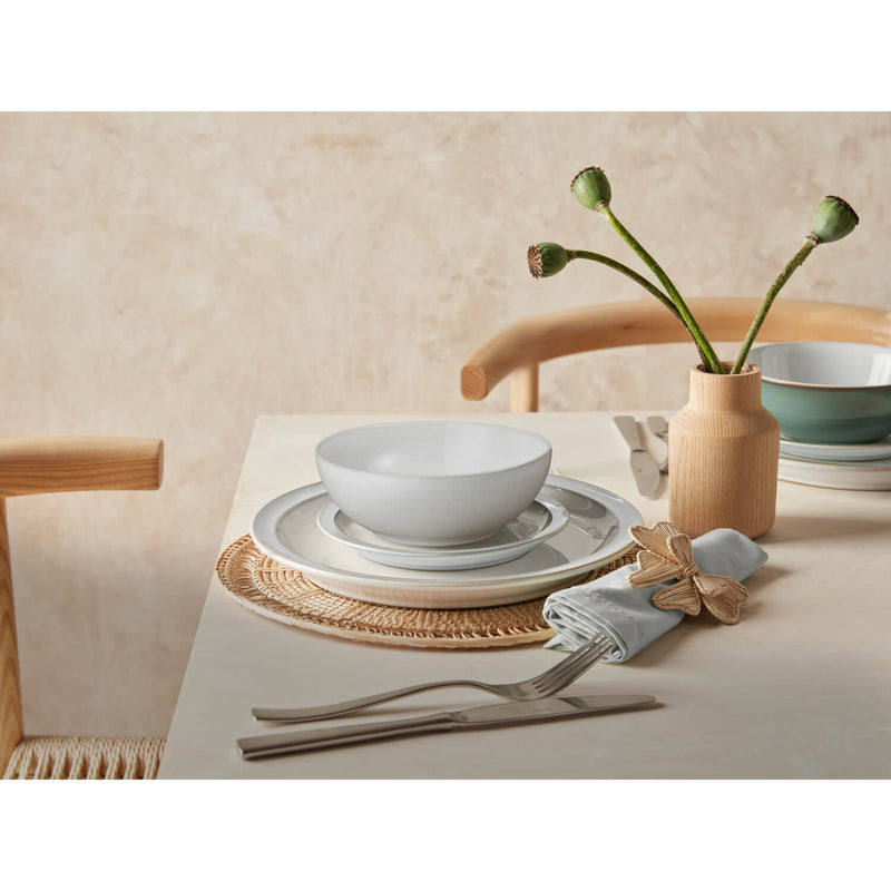 Denby Stoneware 12-Piece Dinnerware Set - Cotton White