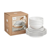 Denby Stoneware 12-Piece Dinnerware Set - Cotton White