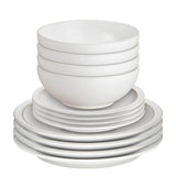 Denby Stoneware 12-Piece Dinnerware Set - Cotton White