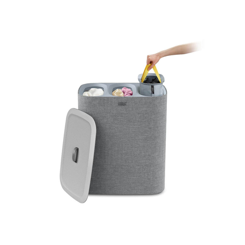 Joseph Joseph Tota Trio 90 Litre Separation Laundry Basket - Grey