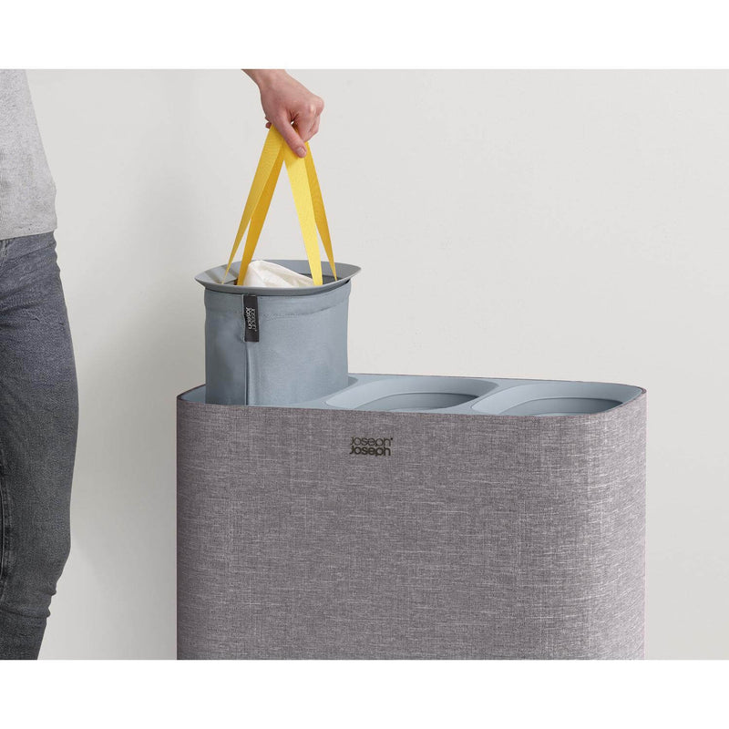 Joseph Joseph Tota Trio 90 Litre Separation Laundry Basket - Grey