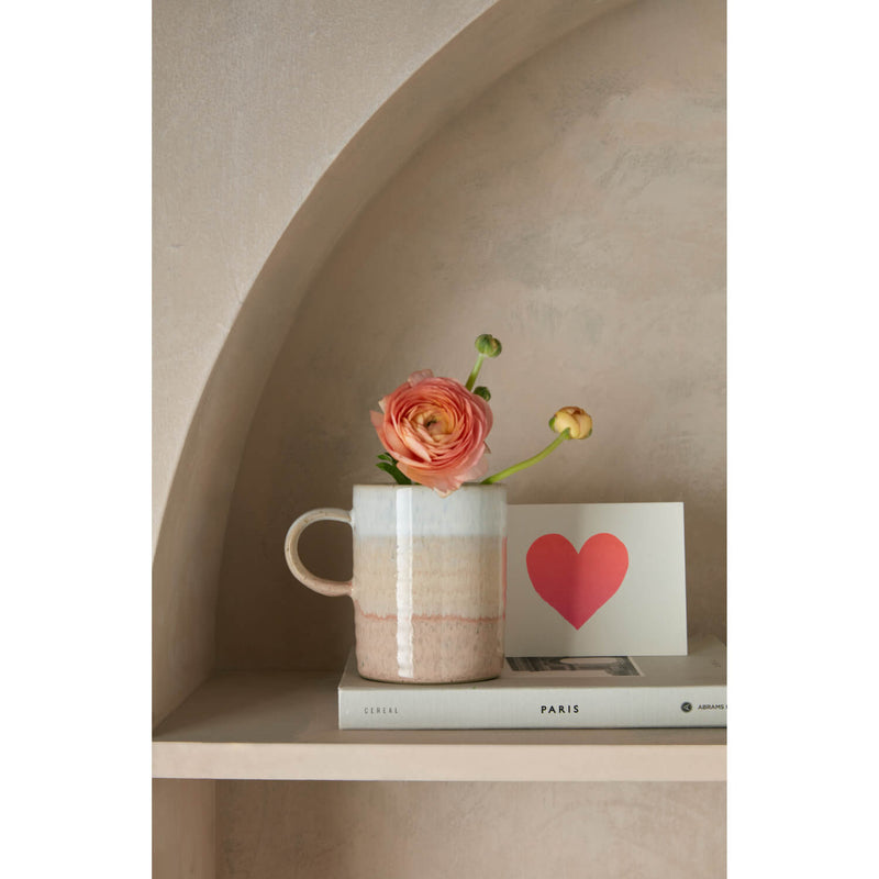 Denby Stoneware Kiln 370ml Ridged Mug - Coral