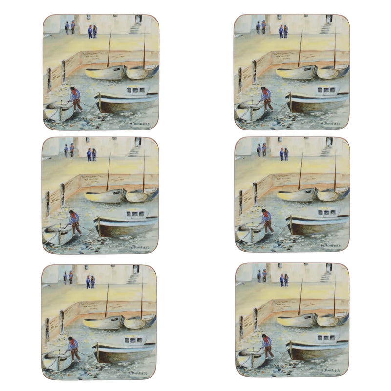 Creative Tops Set Of 6 Premium Coasters - Cornish Harbour