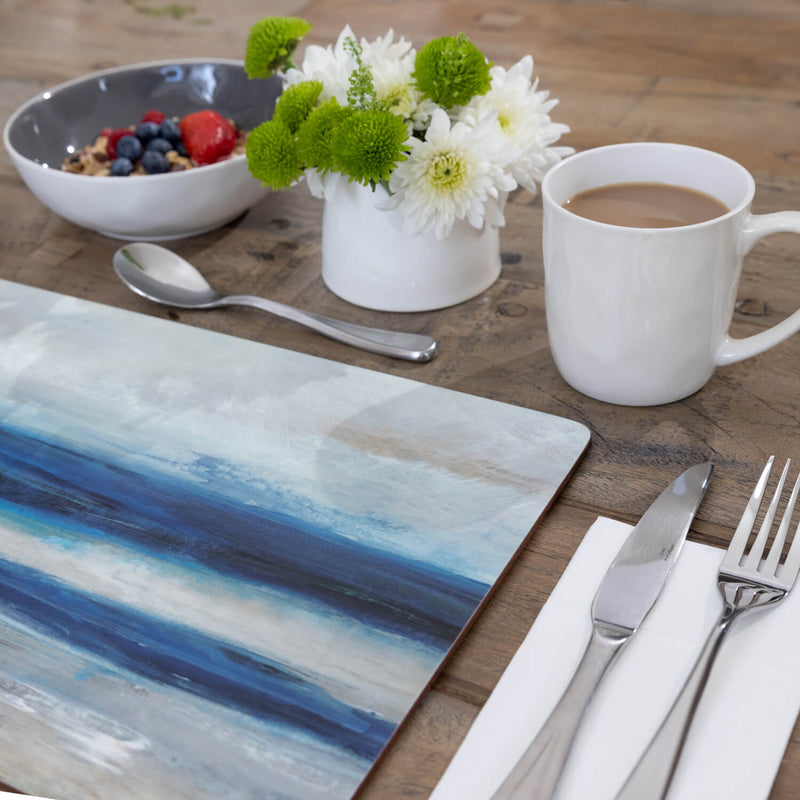 Creative Tops Set Of 6 Premium Placemats - Blue Abstract