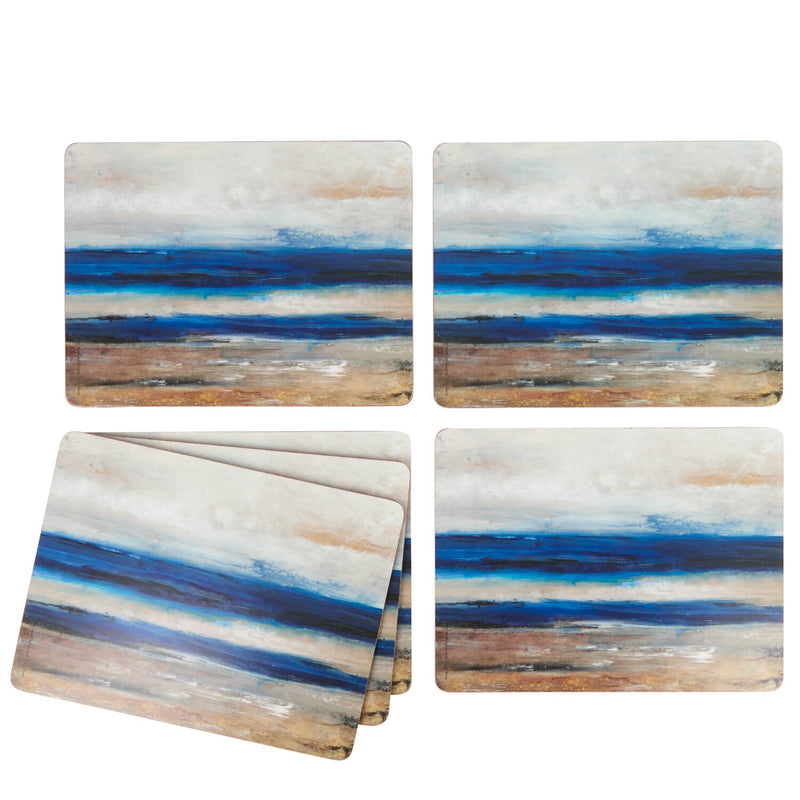 Creative Tops Set Of 6 Premium Placemats - Blue Abstract