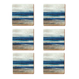 Creative Tops Set Of 6 Premium Coasters - Blue Abstract