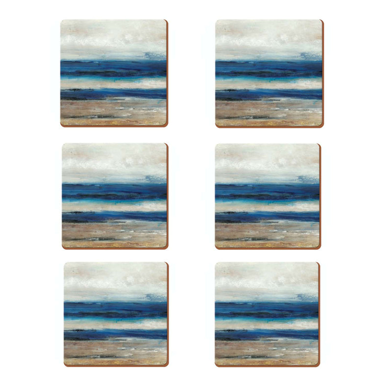 Creative Tops Set Of 6 Premium Coasters - Blue Abstract