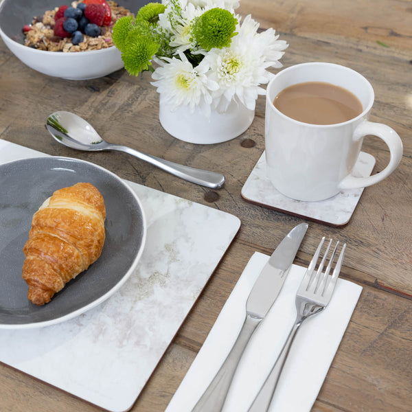 Creative Tops Set Of 6 Premium Placemats - Grey Marble