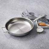 Le Creuset Classic 3-Ply Stainless Steel 30cm Uncoated Frying Pan with Helper Handle