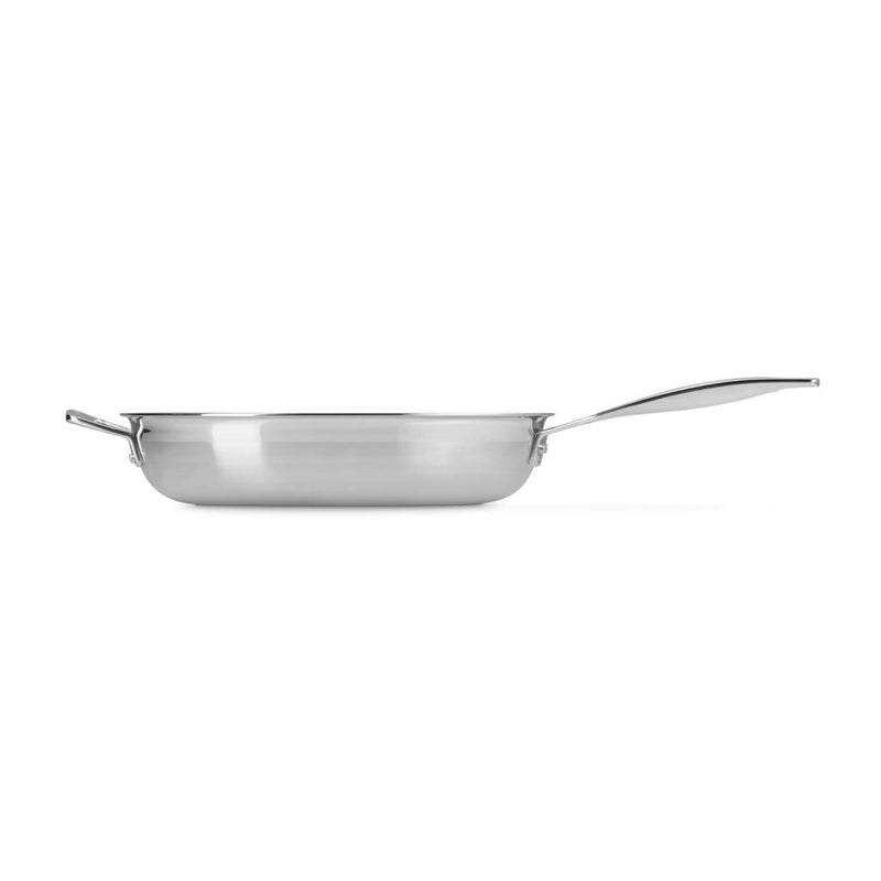 Le Creuset Classic 3-Ply Stainless Steel 30cm Uncoated Frying Pan with Helper Handle