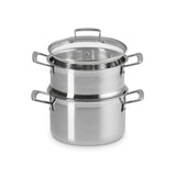 Le Creuset 3-Ply Stainless Steel Casserole with Steamer - 20cm