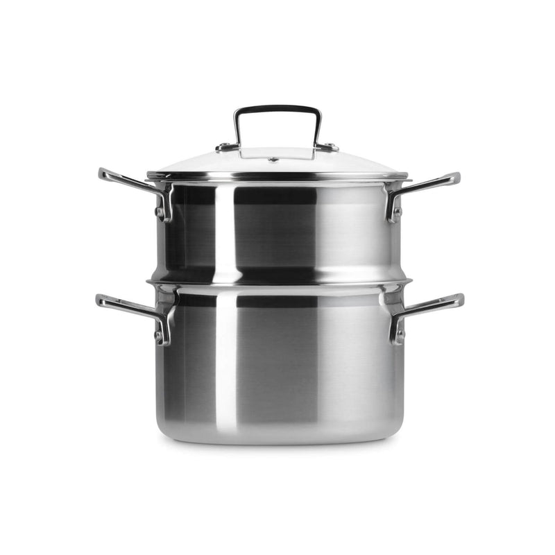 Le Creuset 3-Ply Stainless Steel Casserole with Steamer - 20cm