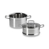 Le Creuset 3-Ply Stainless Steel Casserole with Steamer - 20cm