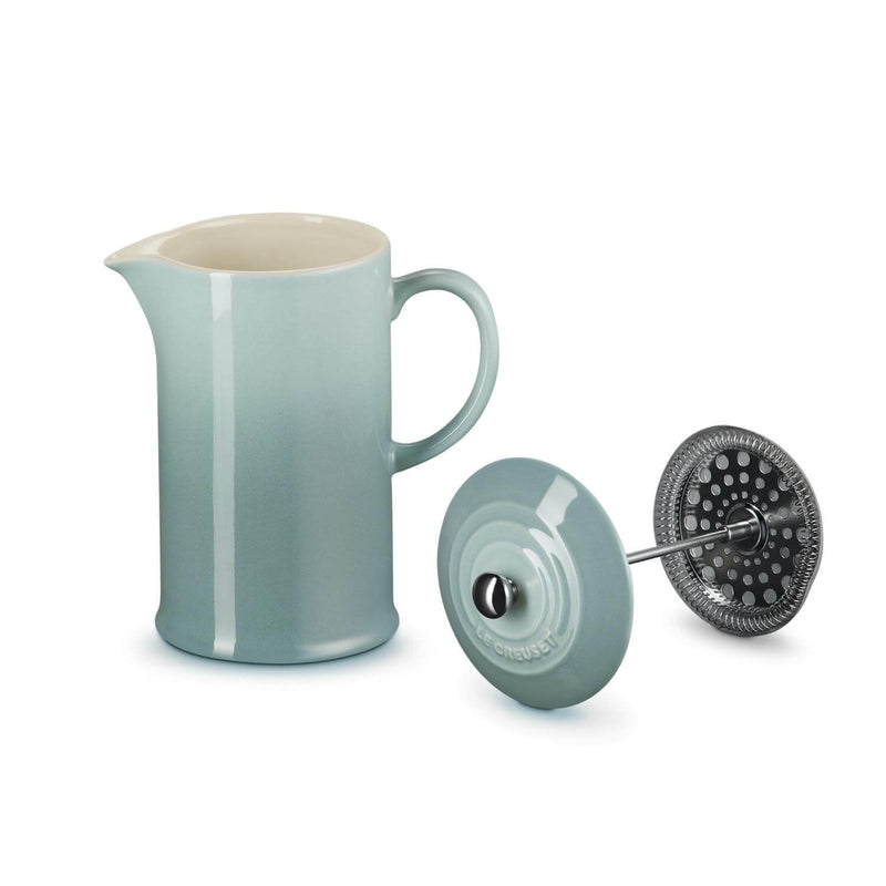 Le Creuset Stoneware Cafetiere with Metal Press Sea Salt