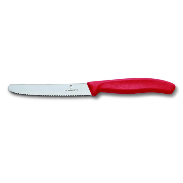 Victorinox Swiss Classic 11cm Serrated Knife - Red