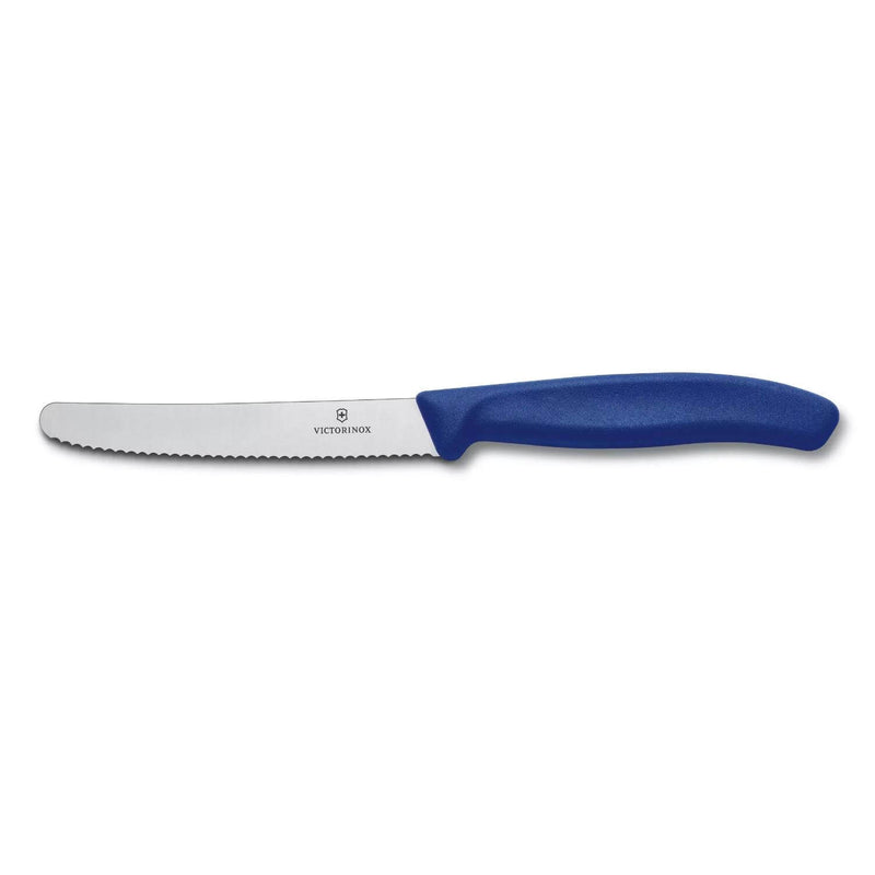 Victorinox Swiss Classic 11cm Serrated Knife - Blue