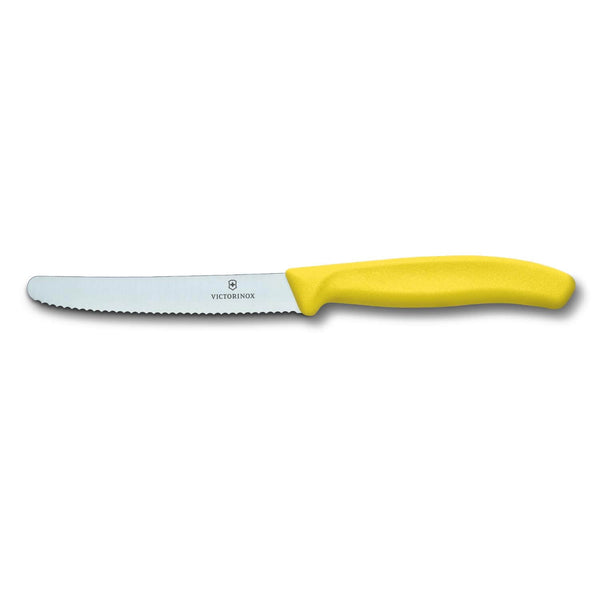 Victorinox Swiss Classic 11cm Serrated Knife - Yellow