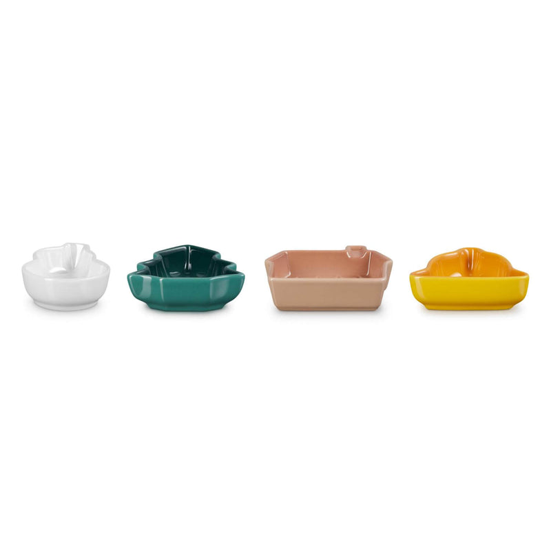 Le Creuset Stoneware Set of 4 Christmas Mini Dish Set