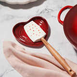 Le Creuset Stoneware Heart Spoon Rest - Cerise