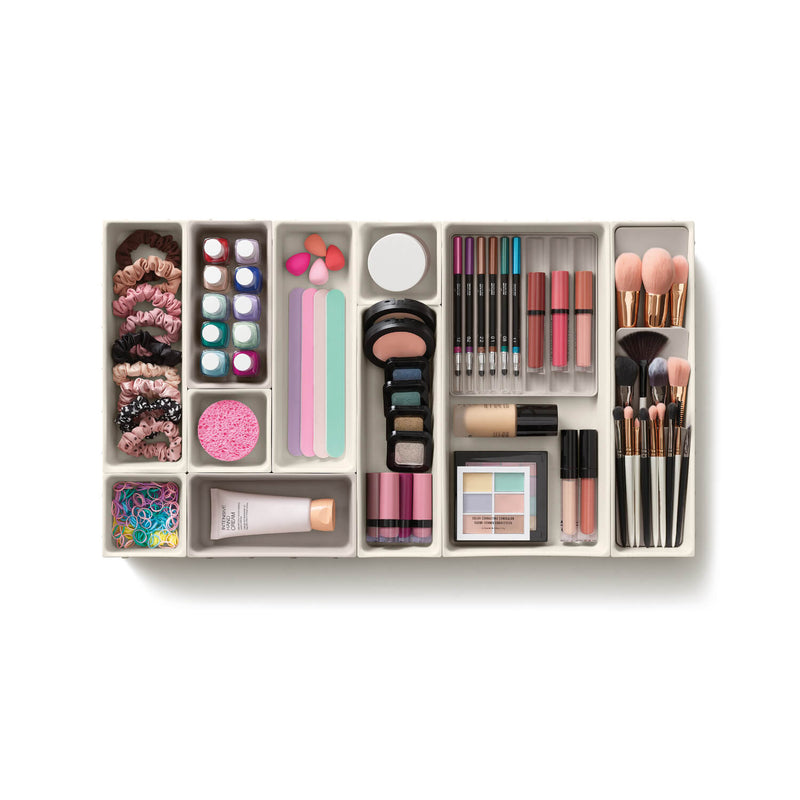 Joseph Joseph Viva 12-Piece Make-Up Drawer Organiser Set - Shell