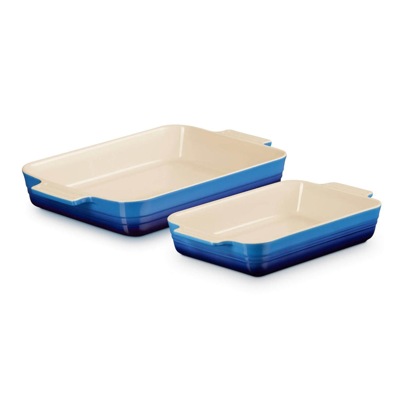 Le Creuset Classic Stoneware Rectangle 2-Piece Oven Dish Set - Azure