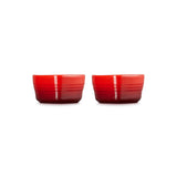 Le Creuset Set of 2 Heart Stoneware Ramekins - Cerise