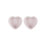 Le Creuset Set of 2 Heart Stoneware Ramekins - Shell Pink