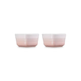 Le Creuset Set of 2 Heart Stoneware Ramekins - Shell Pink