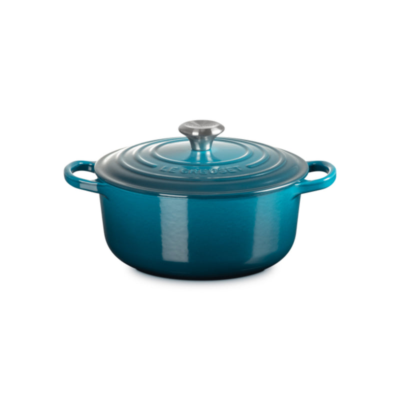 Le Creuset Signature Cast Iron 20cm Round Casserole - Deep Teal