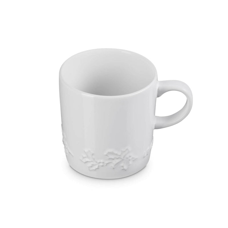 Le Creuset Holly Stoneware 350ml Mug - White