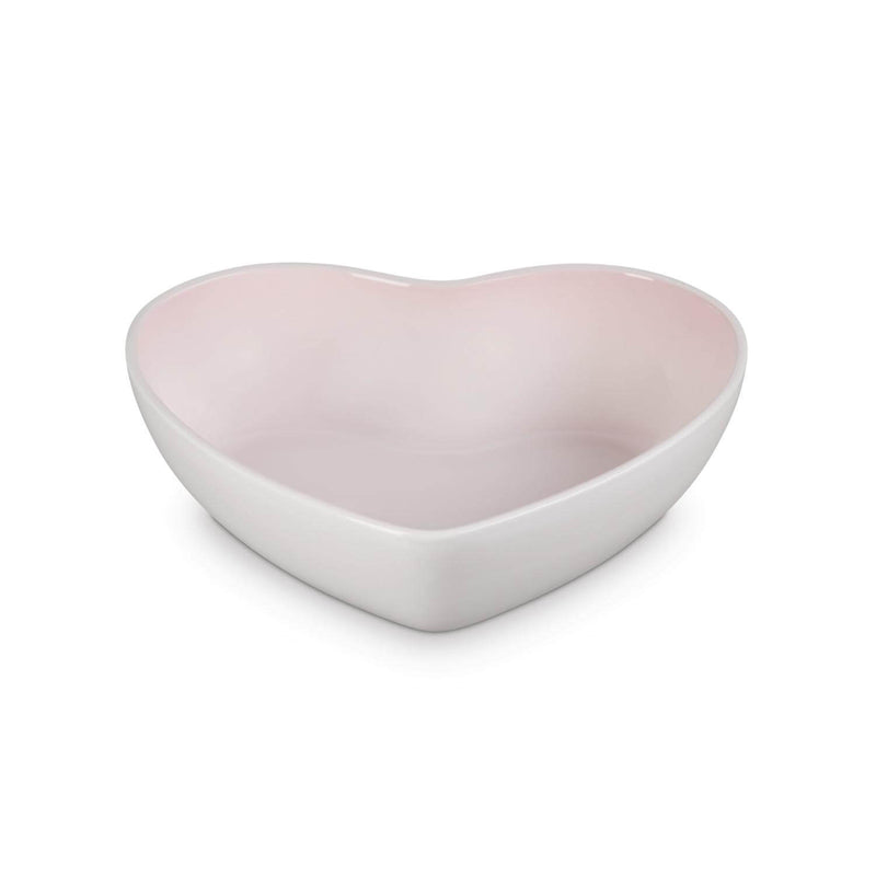 Le Creuset 30cm Heart Stoneware Serving Bowl - Shell Pink