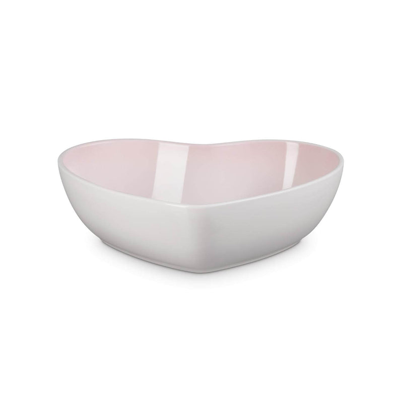 Le Creuset 30cm Heart Stoneware Serving Bowl - Shell Pink