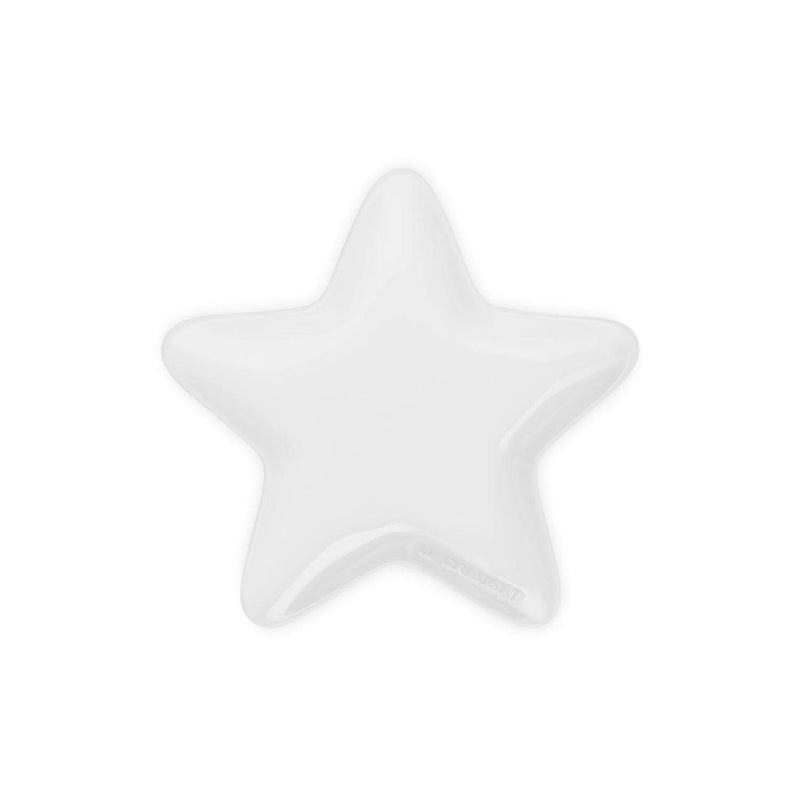 Le Creuset 20cm Stoneware Christmas Star Plate - White