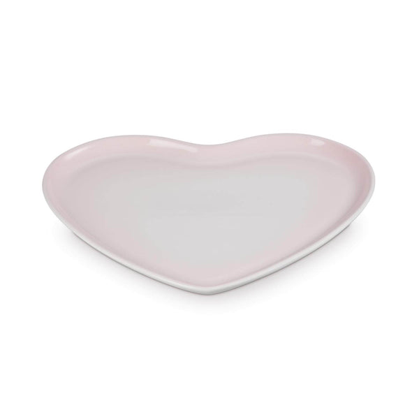 Le Creuset 32cm Heart Stoneware Serving Platter - Shell Pink