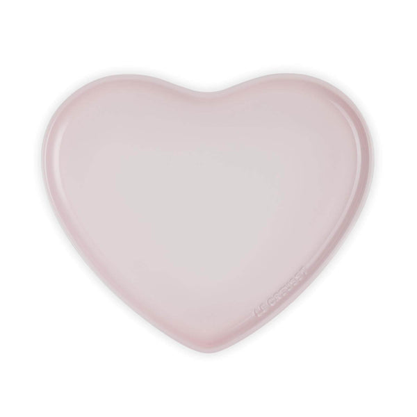 Le Creuset 32cm Heart Stoneware Serving Platter - Shell Pink