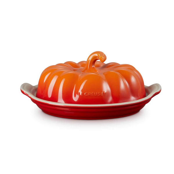 Le Creuset Halloween Stoneware Pumpkin Butter Dish - Volcanic