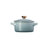 Le Creuset Stoneware Petite Casserole with Gold Heart Knob - Sea Salt